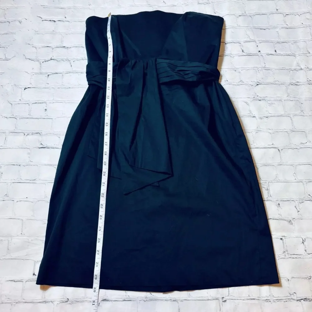 NWT Banana Republic Strapless Dress Women's 8 Back Slit Cotton Blend Black - Picture 8 of 11